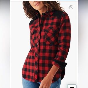 NWT FAHERTY Women’s Daly Buffalo Plaid Cotton Flannel Shirt Jacket Shacket